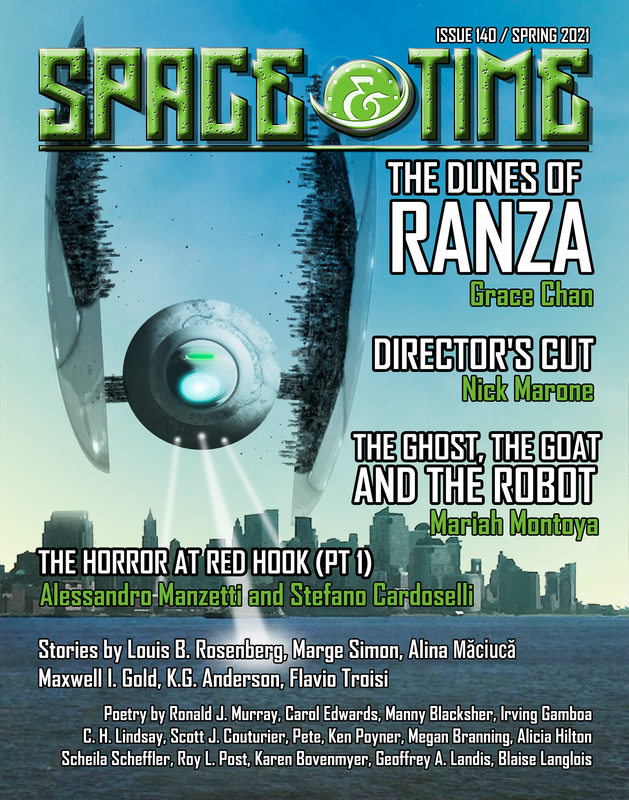 Released the Issue #140 of Space and Time Magazine, including the First  Episode of the graphic novel THE HORROR AT RED HOOK - Alessandro Manzetti  (AKA Caleb Battiago) Dark, Horror and Sci-Fi